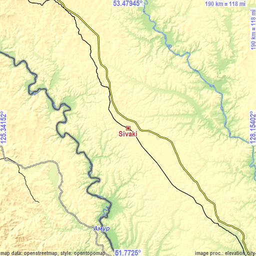 Topographic map of Sivaki