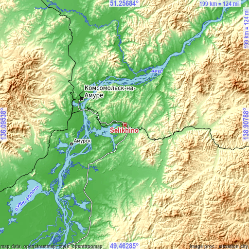 Topographic map of Selikhino