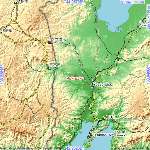 Topographic map of Pokrovka