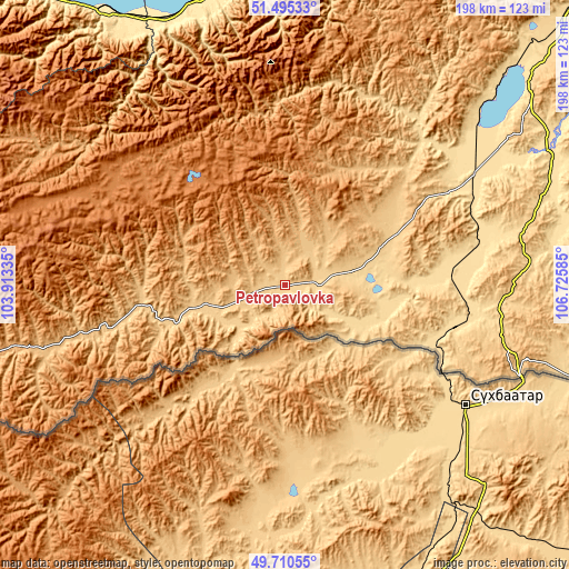 Topographic map of Petropavlovka