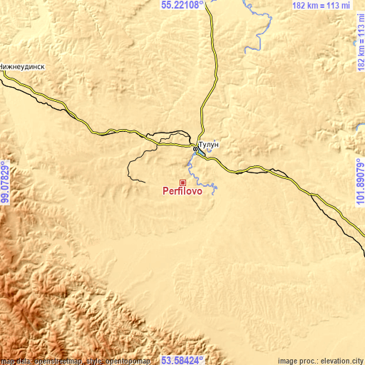 Topographic map of Perfilovo