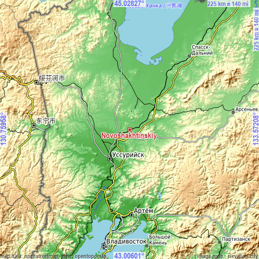 Topographic map of Novoshakhtinskiy