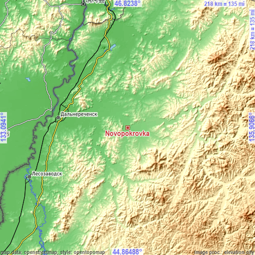 Topographic map of Novopokrovka