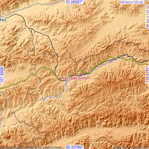 Topographic map of Novopavlovka