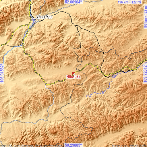 Topographic map of Nikol’sk
