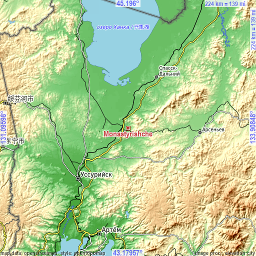 Topographic map of Monastyrishche