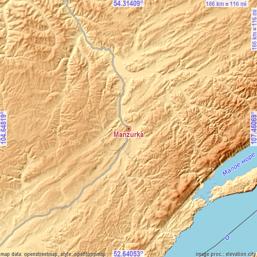 Topographic map of Manzurka