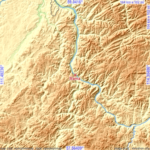 Topographic map of Mama