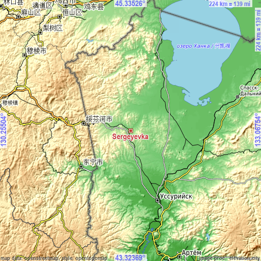 Topographic map of Sergeyevka