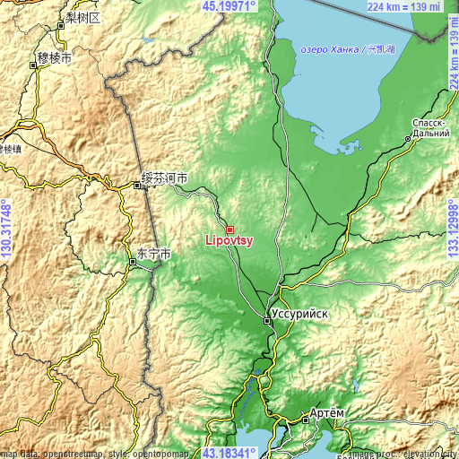Topographic map of Lipovtsy