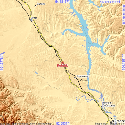 Topographic map of Kutulik