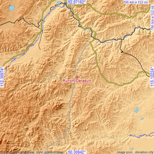 Topographic map of Kurort-Darasun