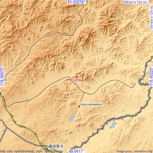 Topographic map of Klichka