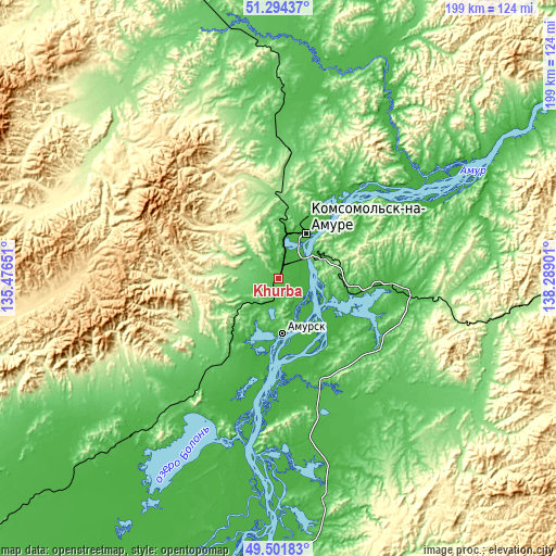 Topographic map of Khurba