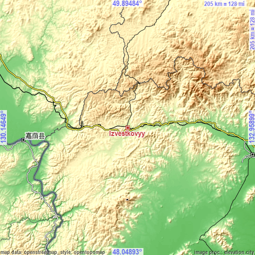 Topographic map of Izvestkovyy