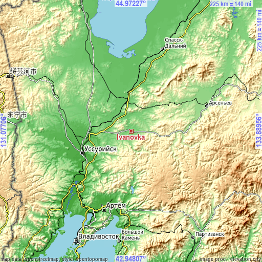 Topographic map of Ivanovka