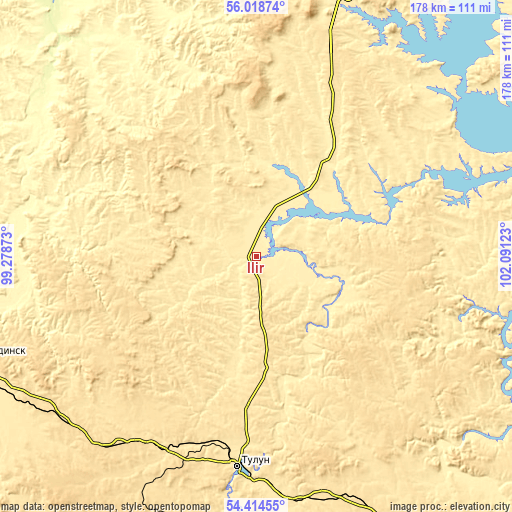 Topographic map of Ilir