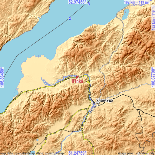 Topographic map of Il’inka