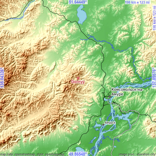 Topographic map of Gornyy