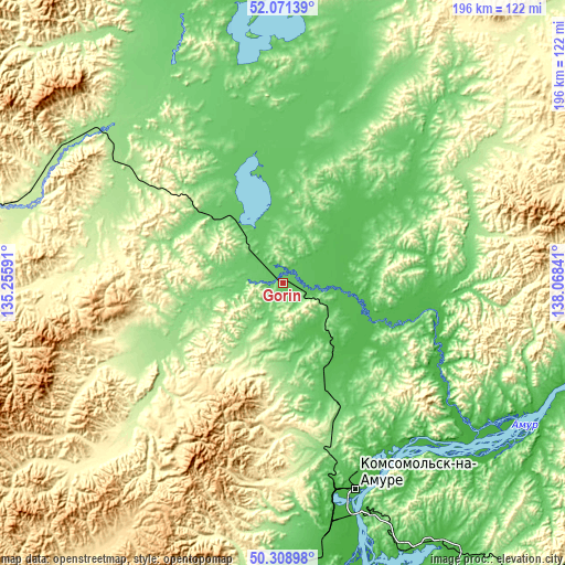 Topographic map of Gorin