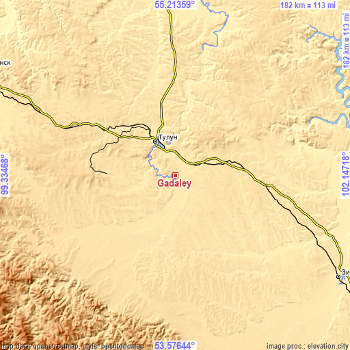 Topographic map of Gadaley