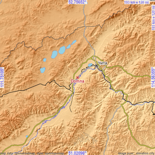 Topographic map of Domna