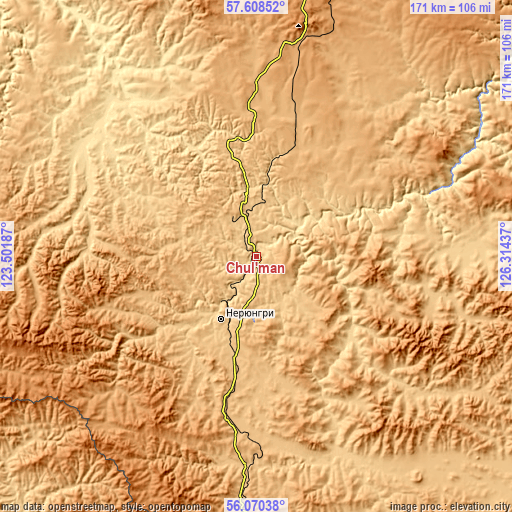 Topographic map of Chul’man