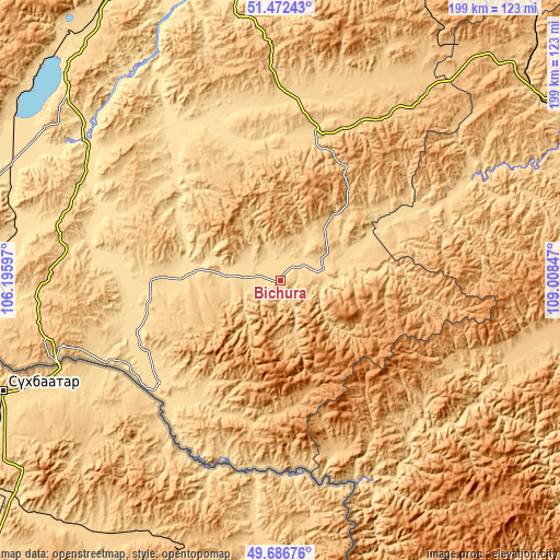 Topographic map of Bichura