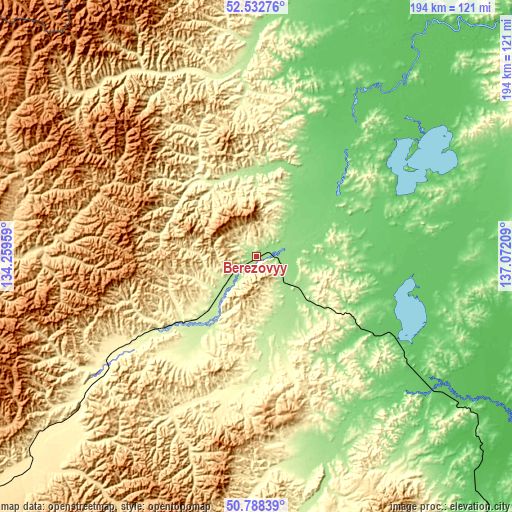 Topographic map of Berëzovyy