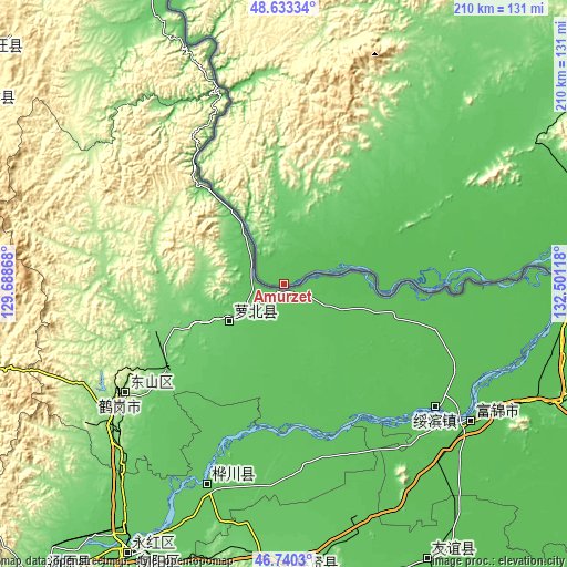 Topographic map of Amurzet