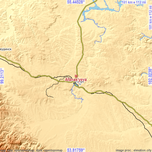 Topographic map of Afanas’yeva