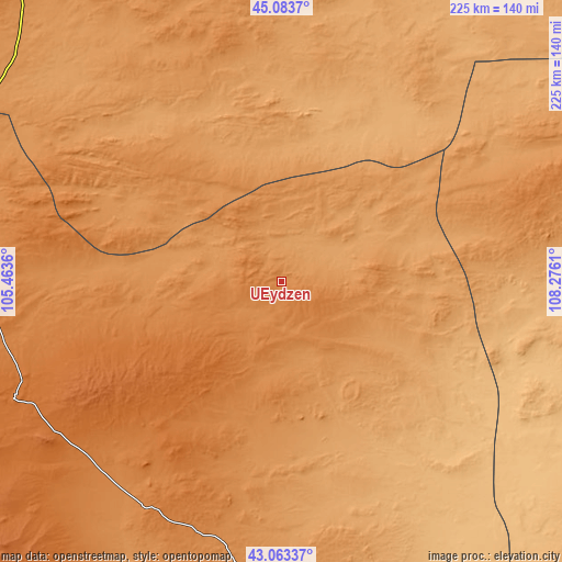 Topographic map of Üydzen