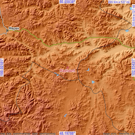 Topographic map of Rashaant