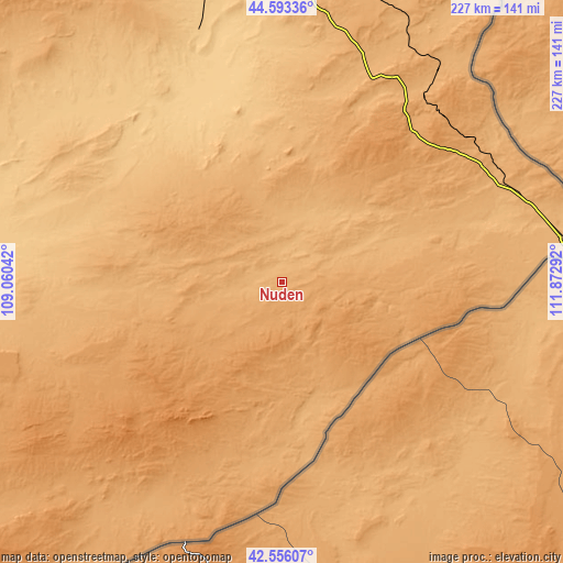 Topographic map of Nüden