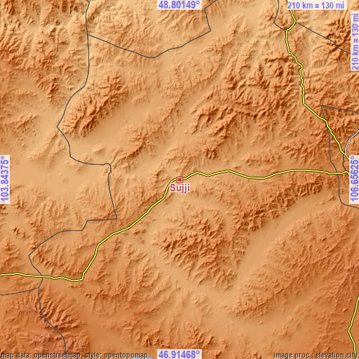 Topographic map of Sujji