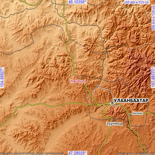 Topographic map of Ihsüüj