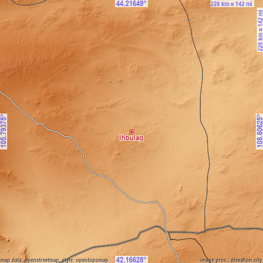 Topographic map of Ihbulag