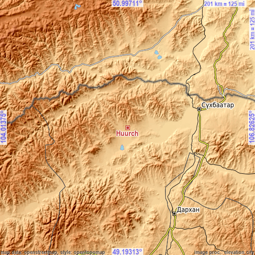 Topographic map of Huurch