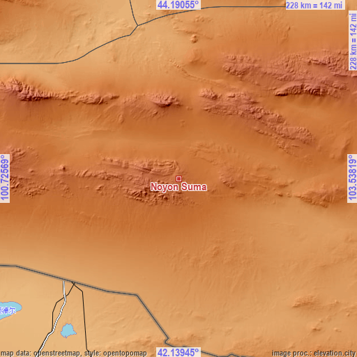 Topographic map of Noyon Suma