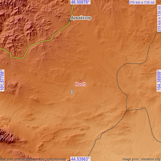 Topographic map of Hoolt