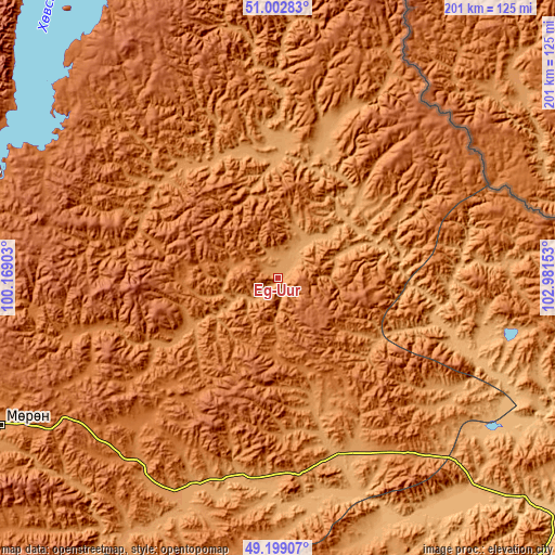 Topographic map of Eg-Uur