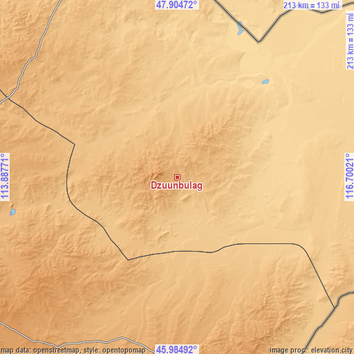 Topographic map of Dzüünbulag