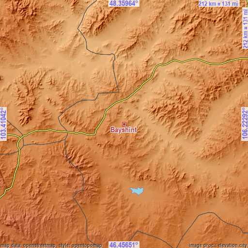 Topographic map of Bayshint