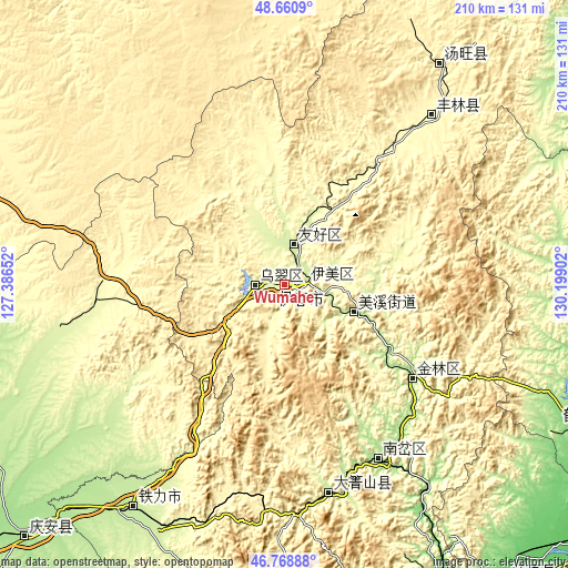 Topographic map of Wumahe