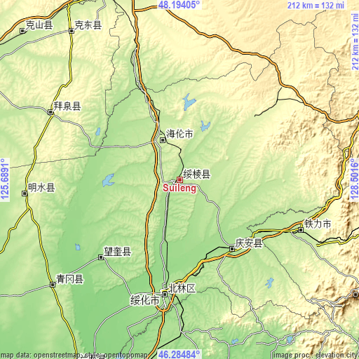 Topographic map of Suileng