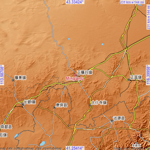 Topographic map of Ming’antu