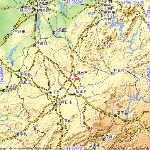 Topographic map of Panshi