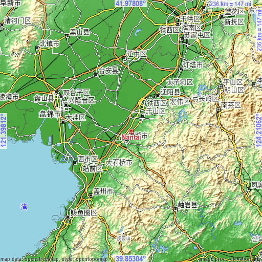 Topographic map of Nantai