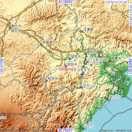 Topographic map of Longjing