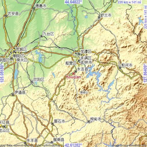 Topographic map of Kouqian